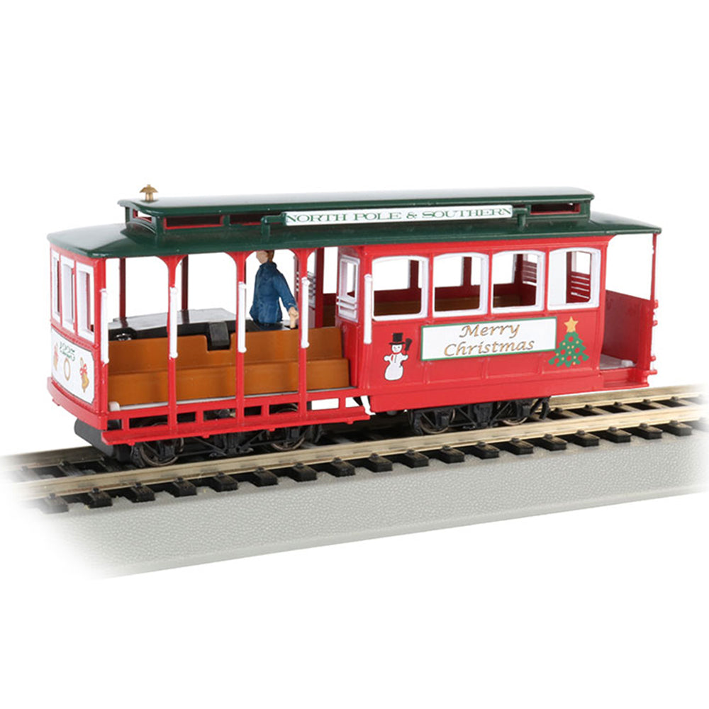 Bachmann USA Cable Car (with Grip Man) - Christmas HO Gauge 60535