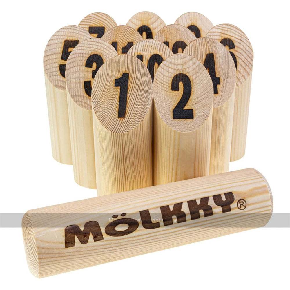 Mölkky GO - Full-Size Skittles Game in Cardboard Box