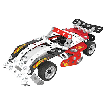 Meccano 10-in-1 Racing Vehicles STEM Model Build Kit 225pcs Age 8+