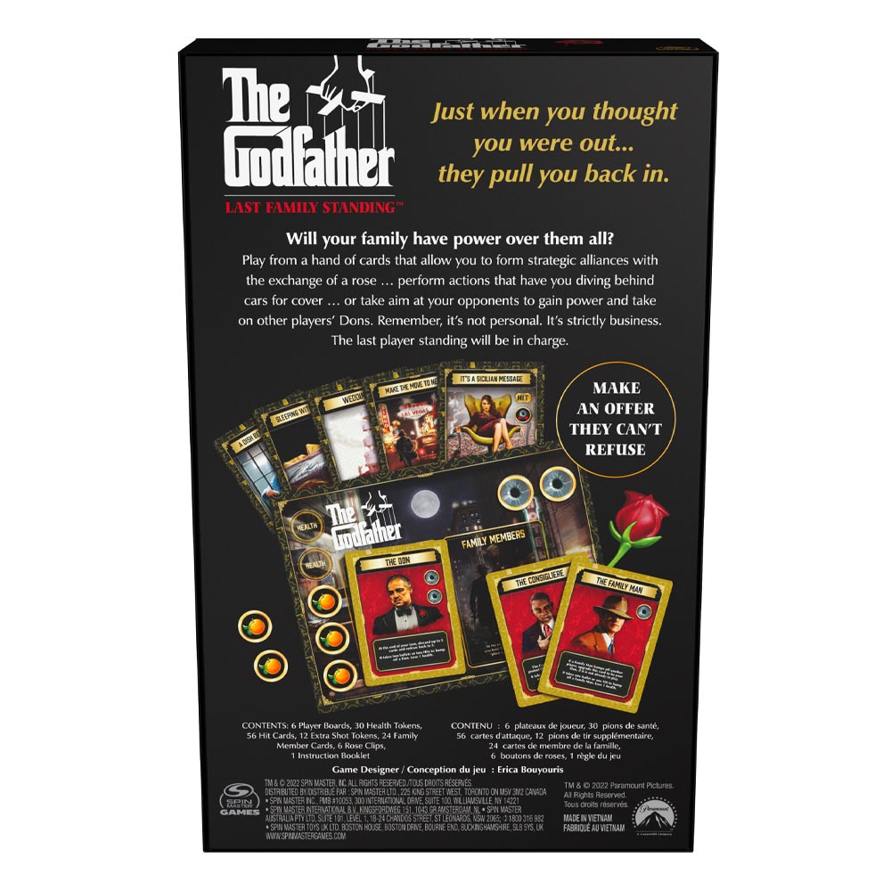 The Godfather - Family Board Game from Spinmaster - Age 14+ 3-6 Players 30min
