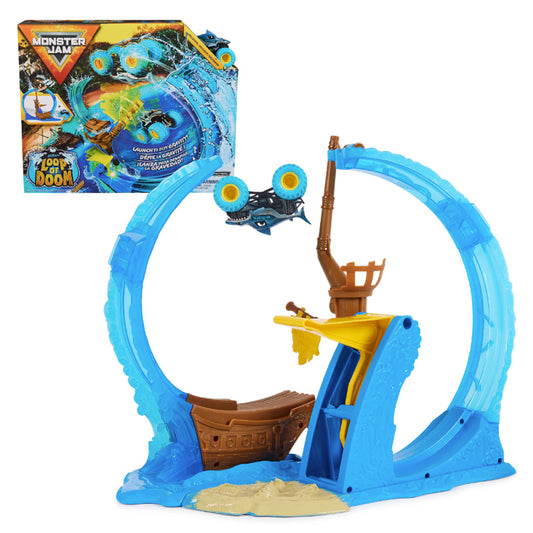 Monster Jam Megalodon Loop of Doom Stunt Playset 1:64 Toy