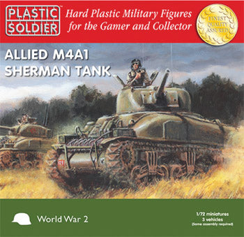 Plastic Soldier Company 62008 Allied Sherman M4A1 75mm Tank 1:72 Model Kit
