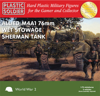 Plastic Soldier Company 62009 Allied Sherman M4A1 76mm Wet Tank 1:72 Model Kit