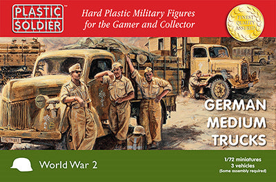 Plastic Soldier Company 62028 German Medium Trucks 1:72 Model Kit
