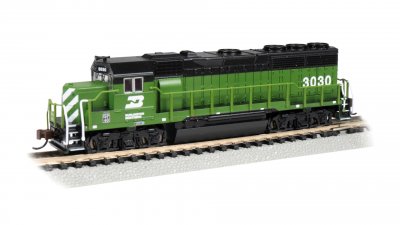 Bachmann USA GP40 - Burlington Northern #3030 N Gauge 66360