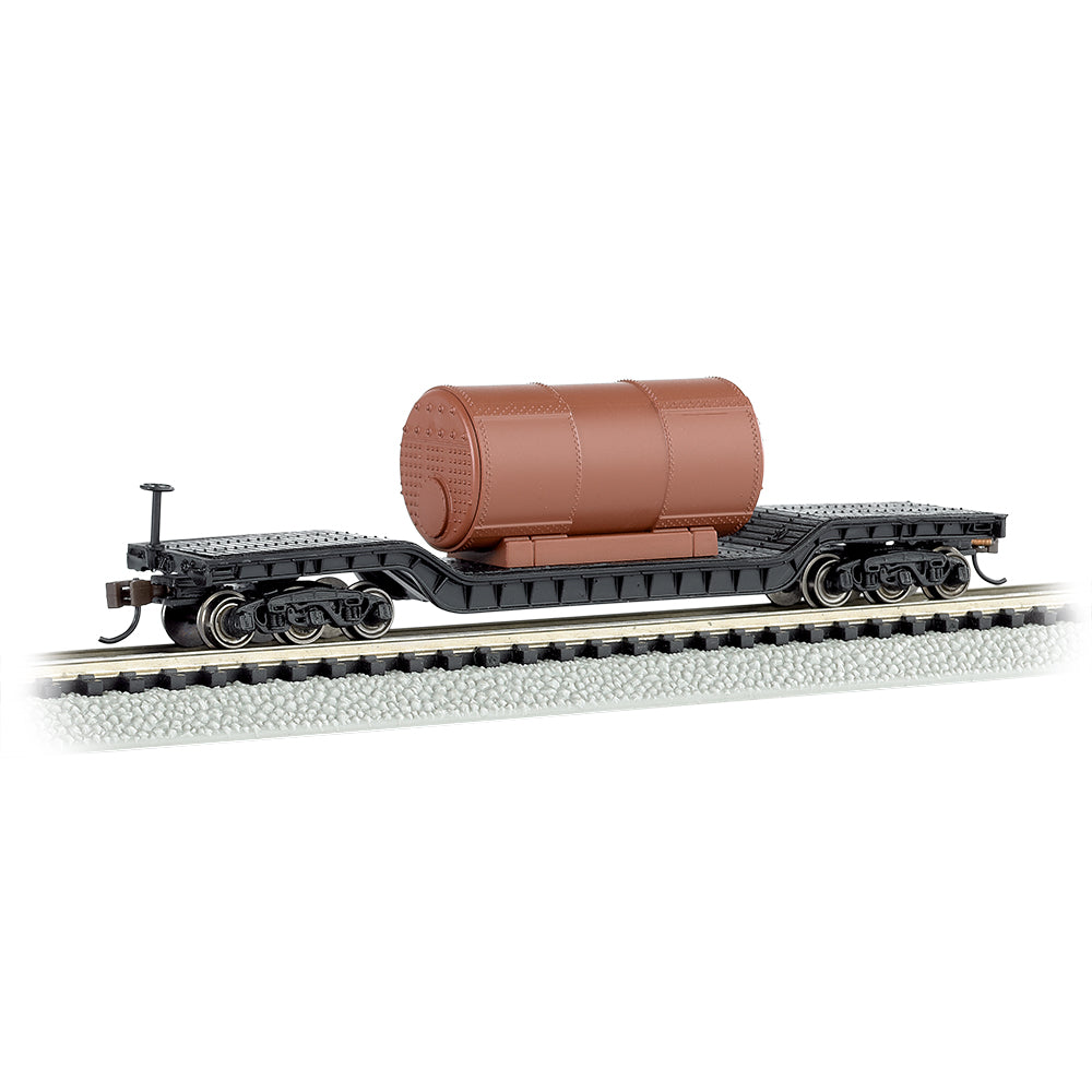 Bachmann USA 52' Center Depressed Flat Car - With Boiler N Gauge 71395