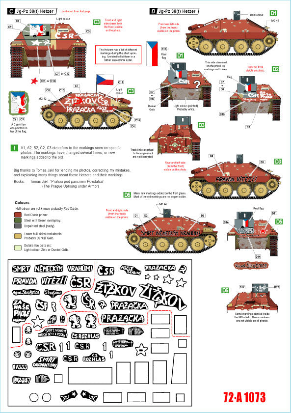 Star Decals 72-A1073 1:72 Hetzer