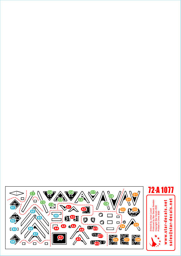 Star Decals 72-A1077 1:72 Desert Storm # 1