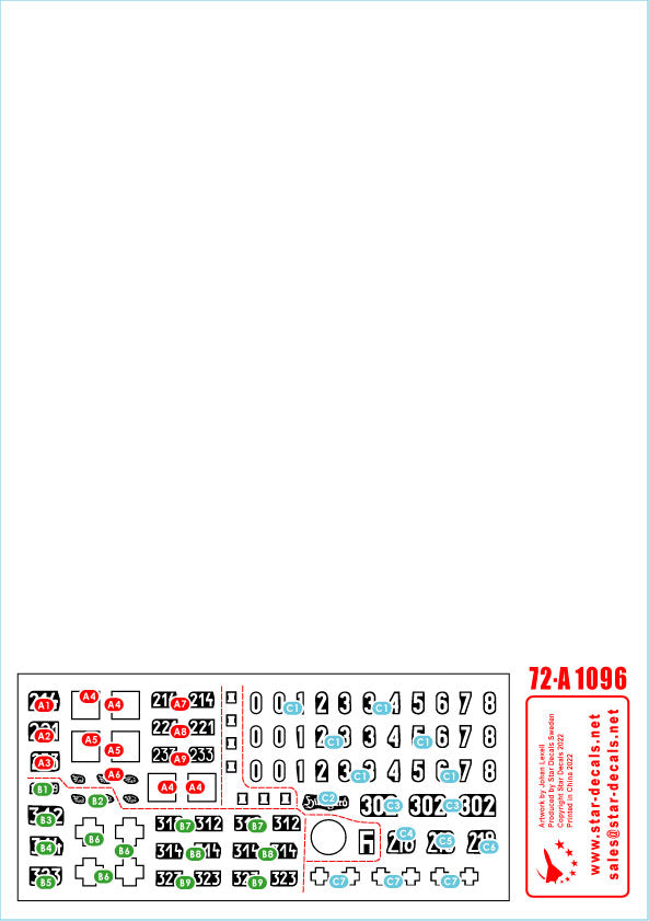 Star Decals 72-A1096 1:72 Pz.Kpfw.VI Tiger I sPzAbt 502 # 2