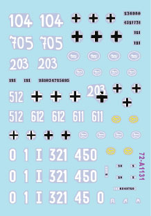 Star Decals 72-A1131 1:72 Windhund # 3