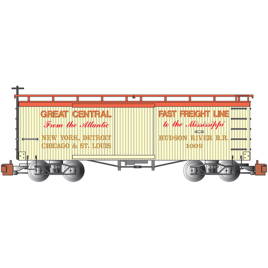 Bachmann USA Old-Time Box Car - New York Central & Hudson River HO Gauge 72308
