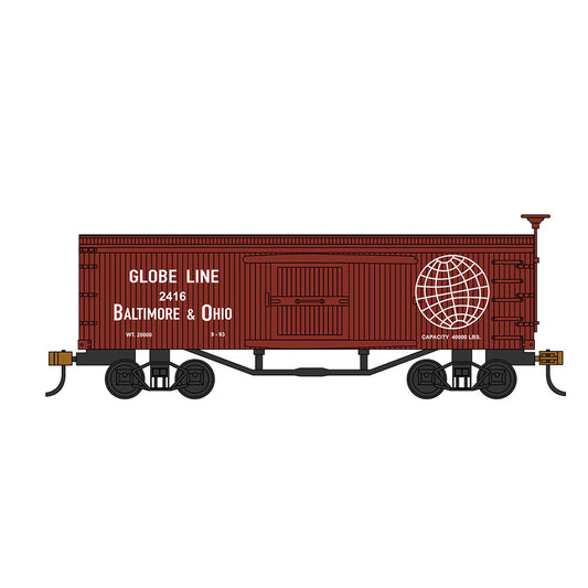Bachmann USA Old-Time Box Car - B&O - Globe Line HO Gauge 72311