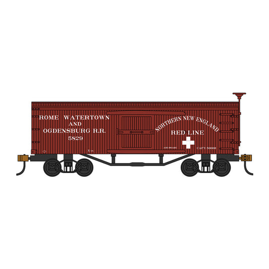 Bachmann USA Old-Time Box Car - Rome, Watertown And Ogdensburg RR HO Gauge 72312