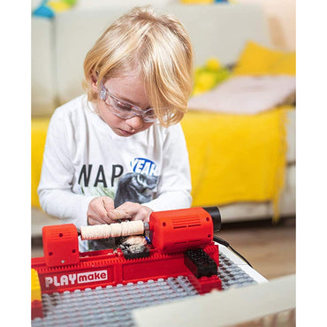 PLAYmake 4-in-1 Workshop - Children's Lathe, Jigsaw, Sander & Drill Modelling
