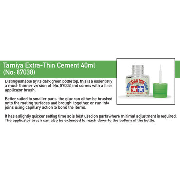 TAMIYA 87038 Extra Thin Cement Twin Pack 2 x 40ml