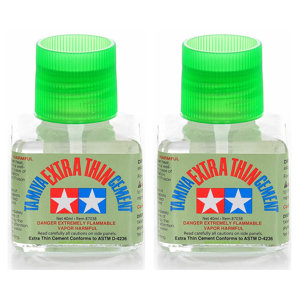 TAMIYA 87038 Extra Thin Cement Twin Pack 2 x 40ml