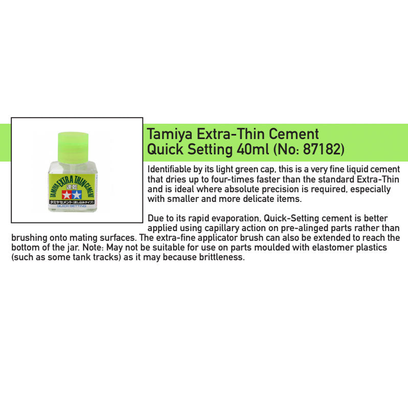 TAMIYA 87182 Extra Thin Cement Glue Quick Set