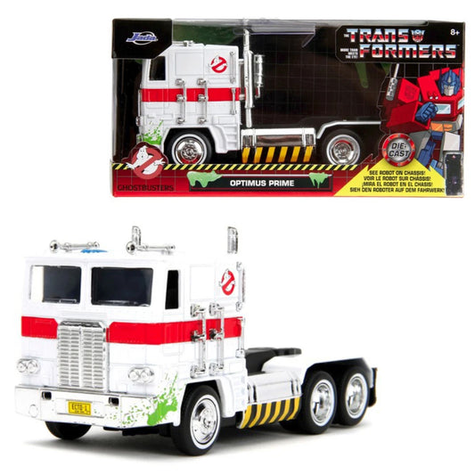 Jada Transformers X Ghostbusters Optimus Prime ECTO-1 Livery 1:32 Diecast Truck