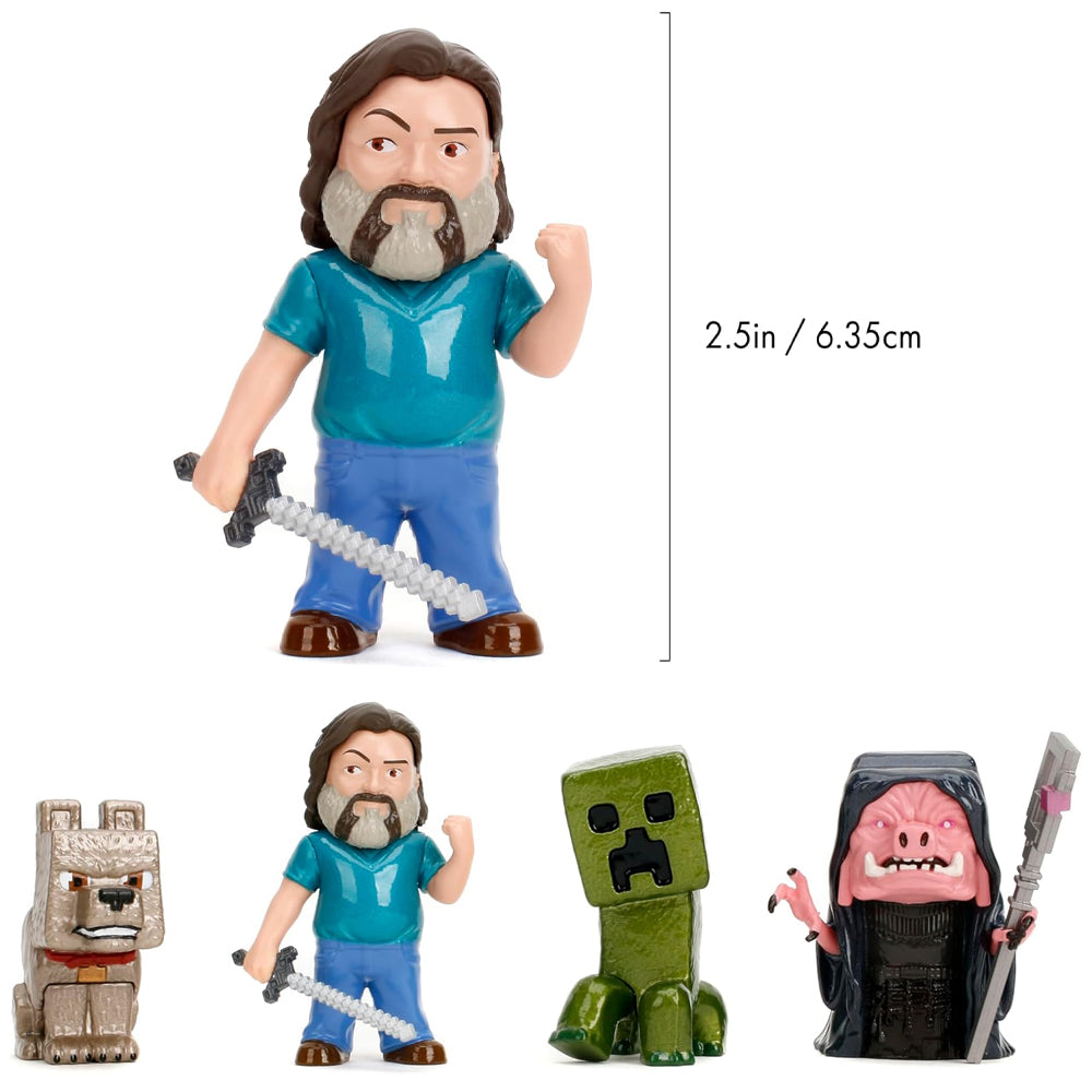 Jada Minecraft Movie 2.5" Diecast Metalfig 4-Pack