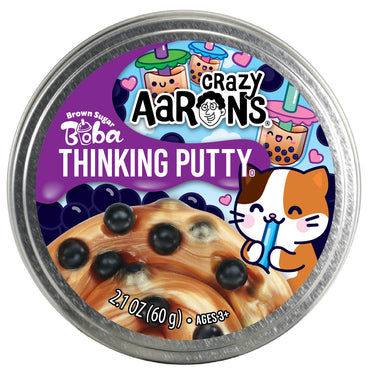 Crazy Aaron's Brown Sugar Boba Thinking Putty 3.5" Tin