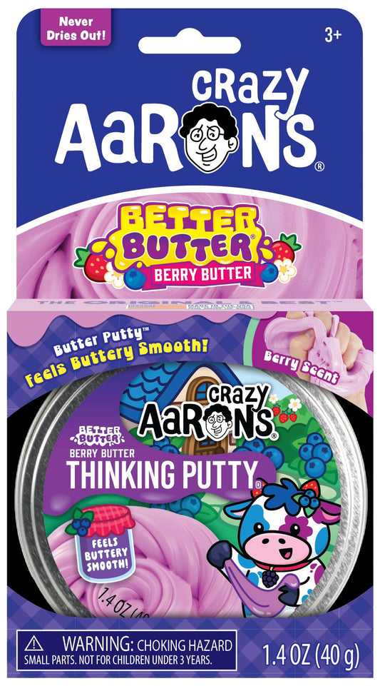 Crazy Aaron's Better Butter Berry Thinking Putty 3.5" Tin