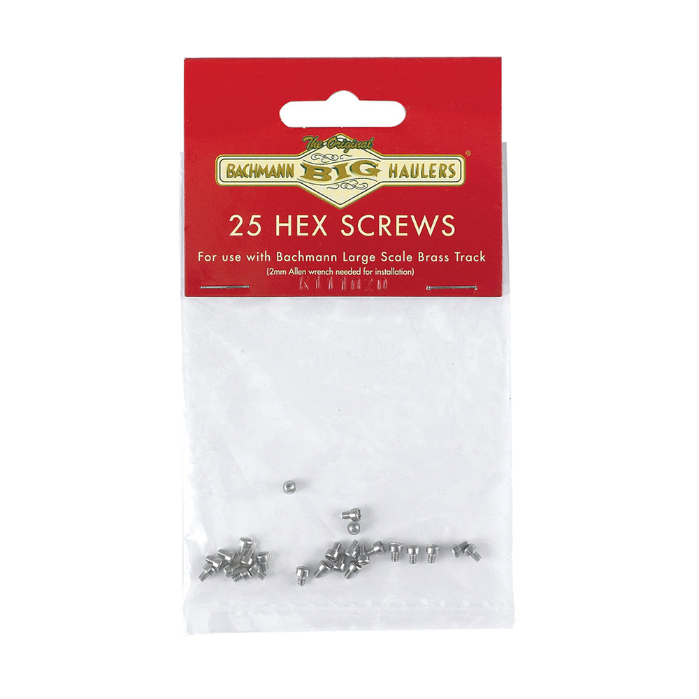 Bachmann USA Stainless Steel Hex Screws (25/Bag) G Gauge 94656