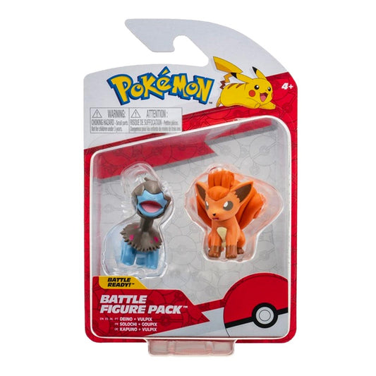 Pokemon Vulpix & Deino Battle Action Figure Toy 2-Pack PKW2636 Jazwares