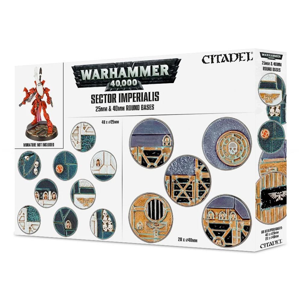 Games Workshop Citadel Sector Imperialis: 25 & 40mm Round Bases Warhammer 40k