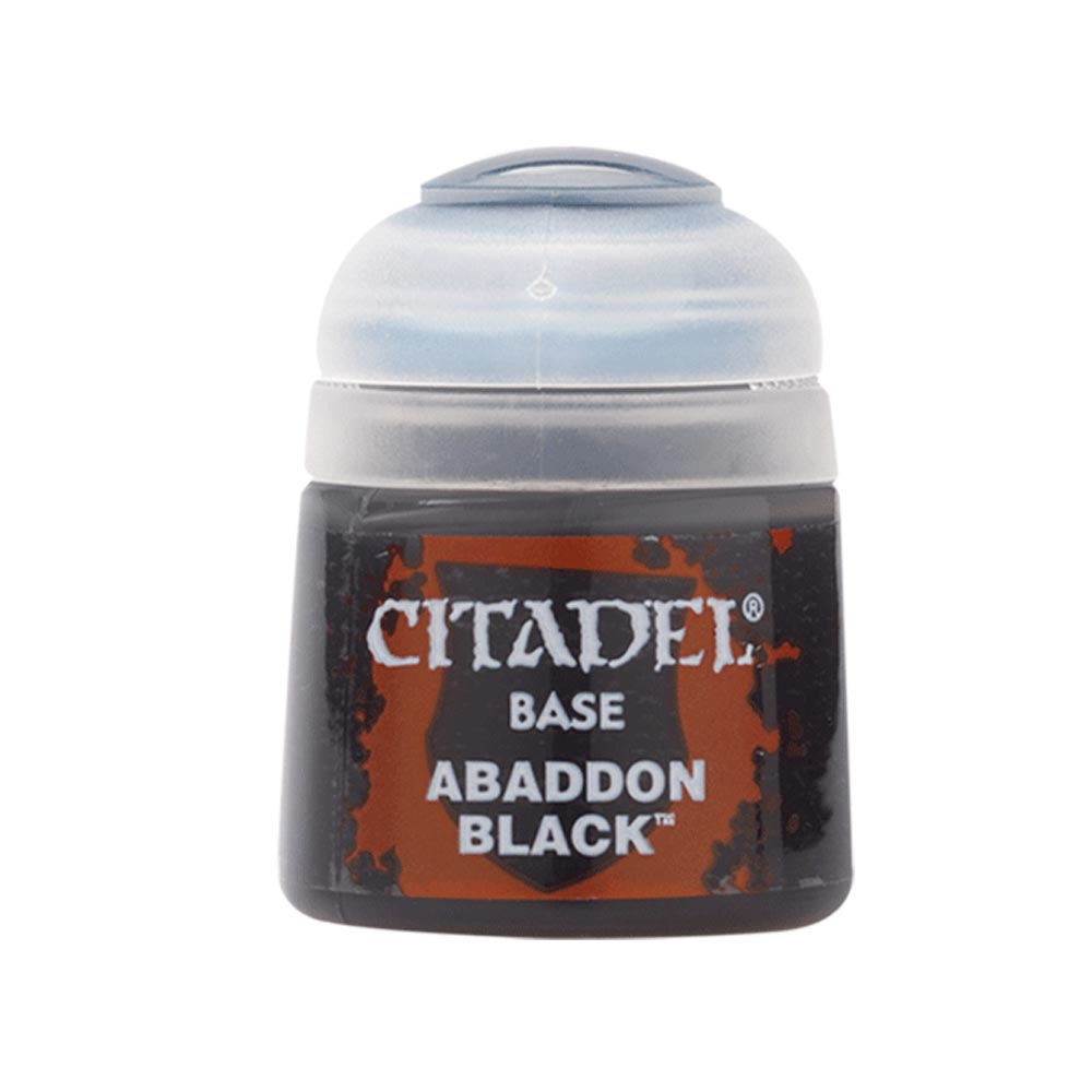Games Workshop Citadel Base Paint: Abaddon Black 12ml Warhammer 21-25