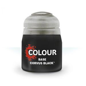 Games Workshop Warhammer Colour Base Paint: Corvus Black 12ml 21-44