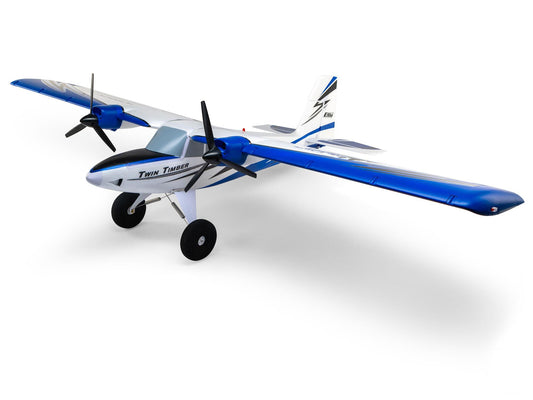 E-flite Twin Timber 1.6m BNF Basic with AS3X and SAFE Select 3S/4S RC Plane