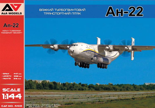 A & A Models AAM4401 1:144 Antonov An-22 Heavy Turboprop Transport Aircraft