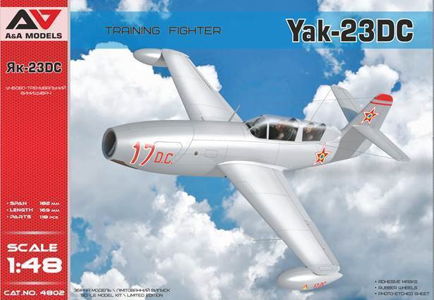 A & A Models AAM4802 1:48 Yakovlev Yak-23DC two Seat