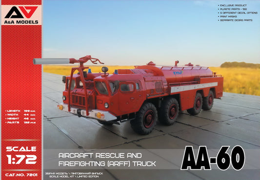 A & A Models AA-60 Firefighting Truck 192 Parts 1:72