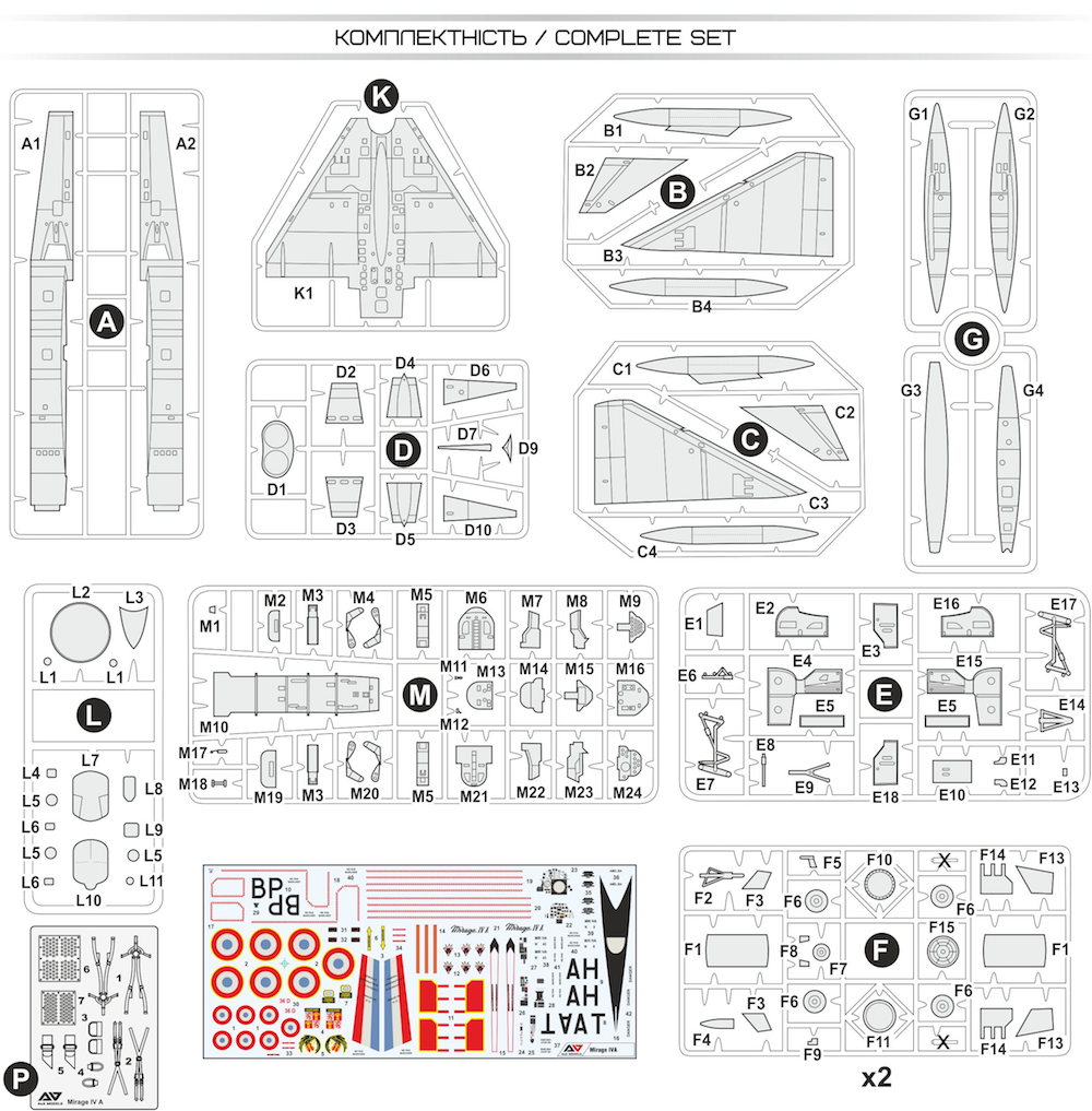 A & A Models AAM7204 1:72 Dassault_Mirage IVA Strategic bomber