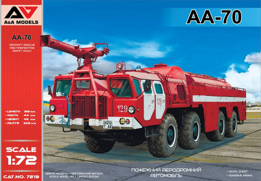 A&A Models AAM7219 1:72 AA-70 Airport Fire Truck Kit