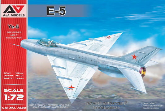A & A Models AAM7222 1:72 Ye-5 pre-series interceptor