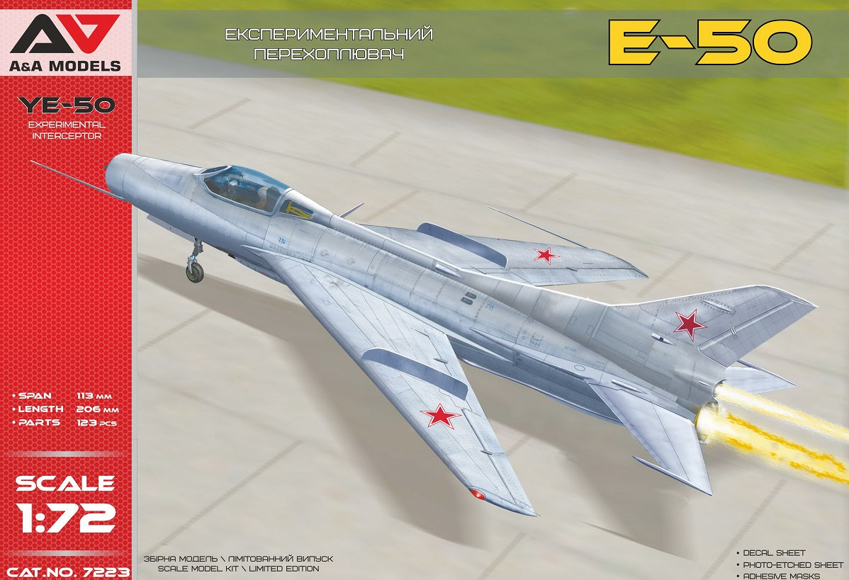 A & A Models AAM7223 1:72 Ye-50 experimental fighter