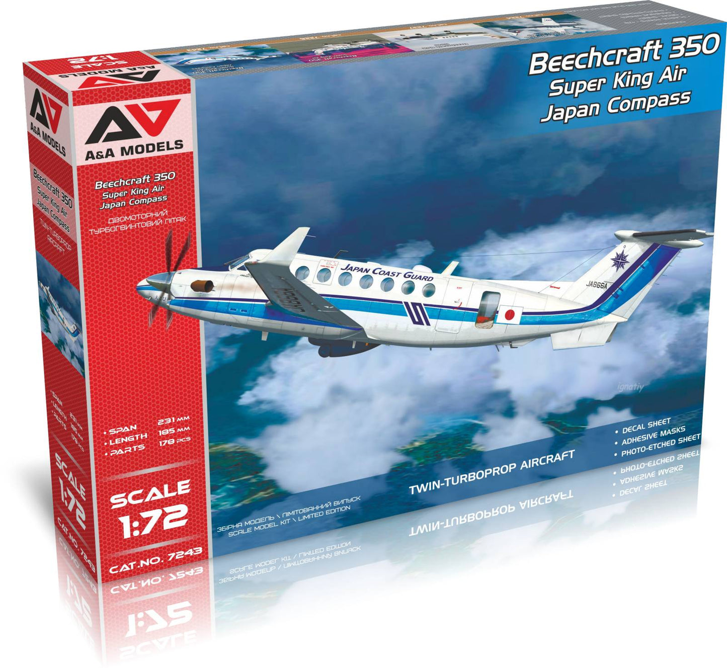 A & A Models AAM7243 1:72 Beechcraft 350 "Super King Air"