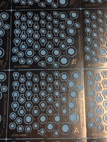A-Squared AASQ48003 1:48 Aircraft Headlight Frames