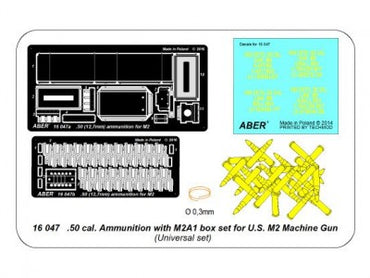 Aber ABR16047 1:16 .50 cal ammunition with M2A1 box set for U.S