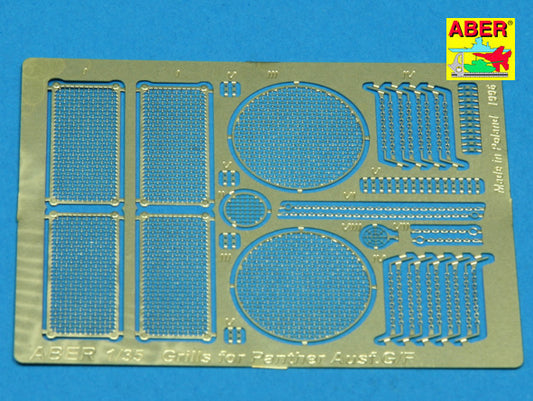 Aber ABR35G02 1:35 Grilles for Pz.Kpfw.V Panther Ausf.G/Ausf.F