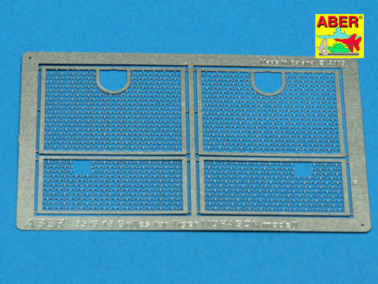 Aber ABR35G18 1:35 Grilles for Pz.Kpfw.VI Tiger I Sd.Kfz.181