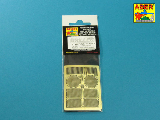 Aber ABR35G33 1:35 Grilles for Sd.Kfz.171 Panther A