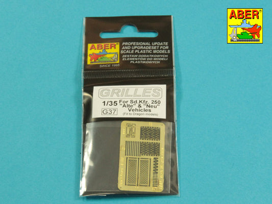 Aber ABR35G37 1:35 Grilles for Sd.Kfz.250 "Alte" & "Nue"