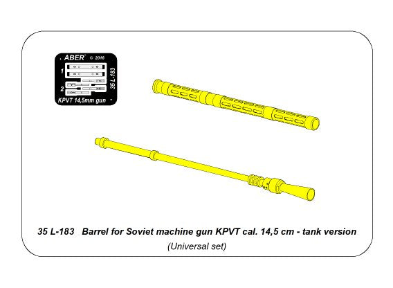 Aber ABR35L183 1:35 Barrel for Soviet machine gun KPVT cal