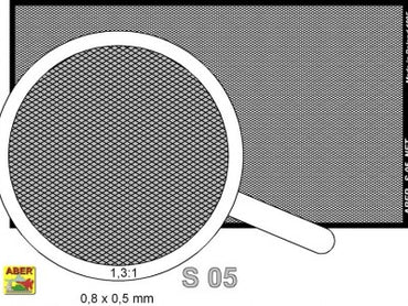 Aber ABR35S05 1:35 Diamond Mesh small Net 0,8 x 0,5 mm