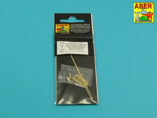 Aber ABRR-44 1:35 Set of 2 VHF NATO Antennae with mount bases