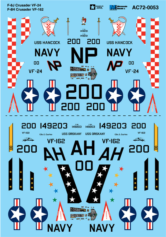 Microscale AC720053 1:72 Vought F-8J Crusader VF-24