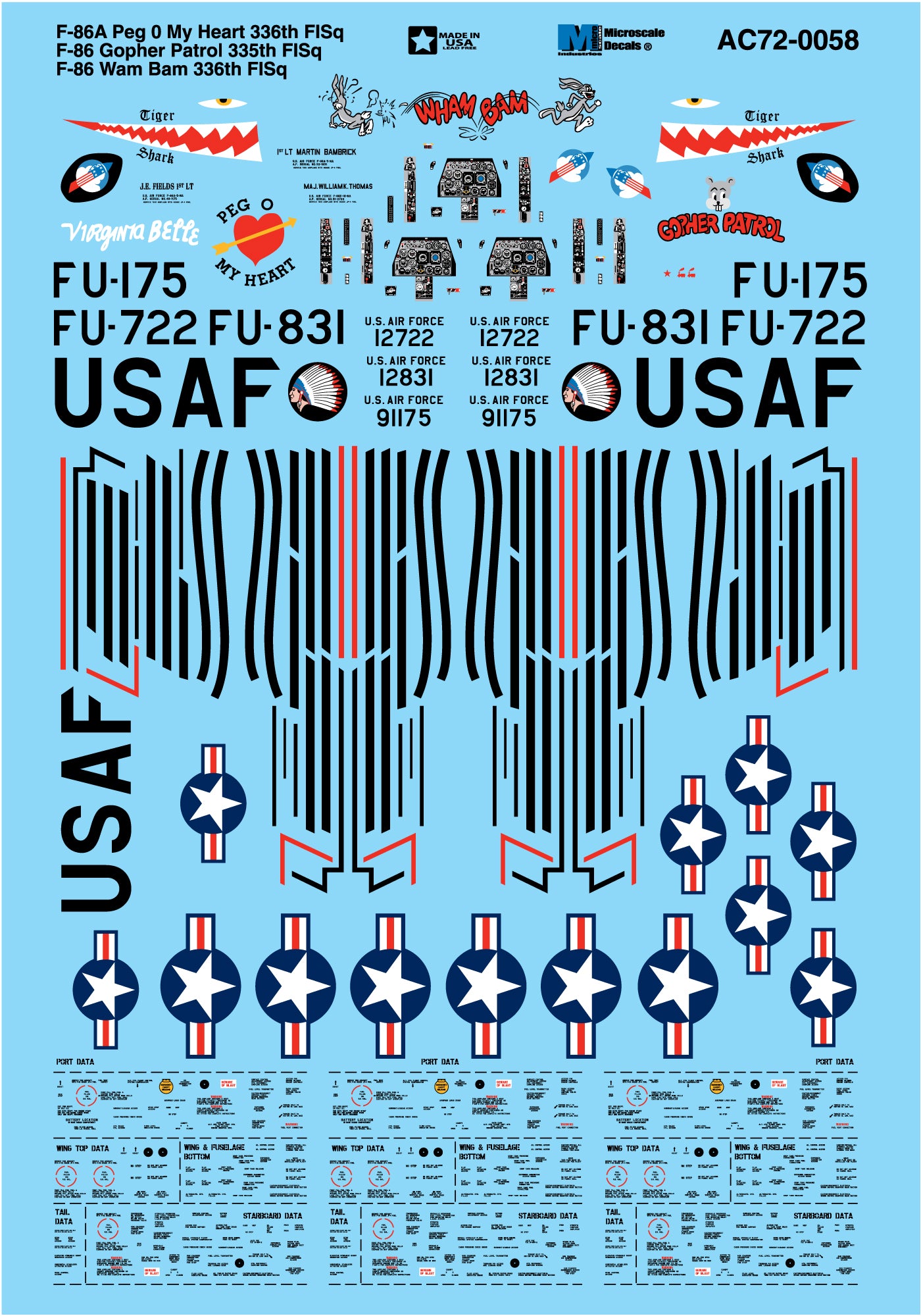 Microscale AC720058 1:72 North-American F-86A Peg 0 My Heart 336th FISq